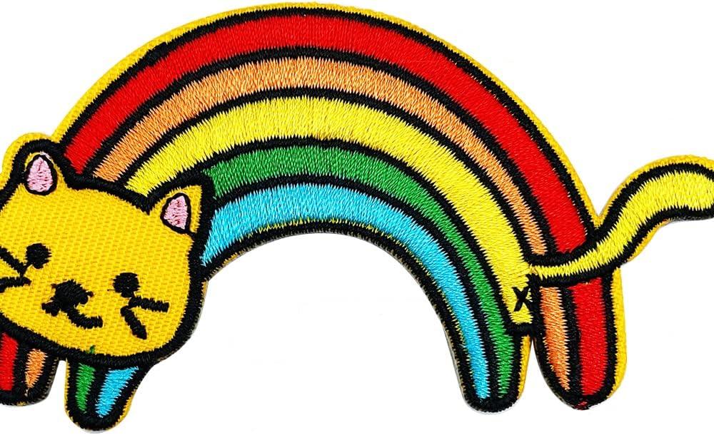 Iron On Embroidered PatchFunny Cat Patch Badge Iron On Sew On Emblem Patch DIY Accessories Perfect for Jackets, Clothes, Hats, Dress, Backpack & Jeans