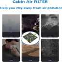 AC668A001T (CF10285) Cabin Air Filter contains activated carbon and is applicable to Camry 2007-2017 RAV4 2006-2018 Corolla 2009-20194Runner Avalon Tundra Highlander ES300H IS250