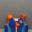 Pottwal Swim Vest for Kids - Swim Jacket for 1-2 Years (24-33LBS) - Buoyancy Aid Made of Neoprene & EPE - with Adjustable Crotch Strap (Small, Orange Blue Fish Fin)
