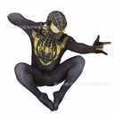 Golden Miles Morales Jumpsuit Spider-Man Bodysuit Cosplay Costume Suit Halloween Small