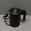 0.5L Small Portable Electric Tea Kettle Stainless Steel, Travel Mini Electric Coffee Kettle, Hot Water Boiler Heater for Business Trip, Camping, Travel, Office (Black)