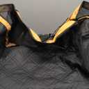 Large Dog Car Cage Black And Orange Leather Material, 24*24*20 in