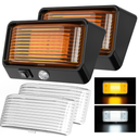 BlueFire RV Exterior LED Porch Light with Motion Sensor â€“ Waterproof, Energy Efficient, Easy Installation, Bright Outdoor LED Lighting for Camper, Trailer, Motorhome (Black)