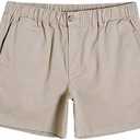 maamgic Men's Classic-fit 5.5" Cotton Casual Shorts Elastic Waistband with Multi-Pocket Daily Wear Walking Summer Outfit (Size 36)