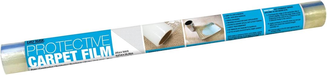 Trimaco Easy Mask Protective Film for Carpets, 2 mil, 24-inch-x 100-feet