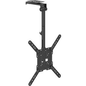 Mount Plus CM344 Flip Down TV and Monitor Roof Ceiling Swivel Mount | Fits Flat TV 23 to 55 Inches | VESA Compatible 200x200, 400x400 | Height Adjustable | Pitched Roof