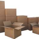 Amazon Basics Moving Boxes Kit, Small and Medium Cardboard Box Combo, 15 Pack, Assorted, Brown