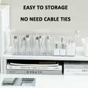 Yesesion Plastic Cable Organizer Box with 7 Compartments, Clear Cords Storage Case for Desk Drawer Accessories, Phone Charger, Art Crafts, Stationery Holder for Marker Pen, Pencils, Crayons