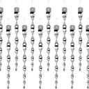 jabrand 12pcs Woodpecker Deterrent for House, Bird Scare Rods for Outside Garden and Yard Bird Reflective Repellent Devices (Silver)