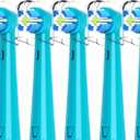 5 Pack Compatible with Brusheez Kids Electric Toothbrush Replacement Brush Heads with dust Cover,for Brusheez Kids Electric Toothbrush (Green, Medium)