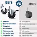 Rolling Stool with Wheels, 12cm/4.7" Ultra Thick Cushion, Adjustable Height 19.8-25 Inch, 360 Swivel Heavy Duty Stool, 450lbs Capacity PU Leather Seat for Massage Salon Tattoo Medical Spa, Grey