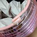 NPW Pink Disco Ball Ice Bucket Mirrored Cocktail & Champagne Ice Bucket for Parties, Girls Night & Bachelorette (EXP 08/19/26)