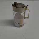 TENTA KITCHEN Oil Dispenser Vinegar Dispenser Maple Syrup Dispenser Glass Bottle Cruet No Drip Plastic Bottle Spout with Protective Cap Drip Free Pour Spout Restarant 22Oz (Beige 1PC)