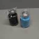 Collapsible Water Bottle, 16oz Portable Reusable Silicone Water Bottle, BPA-Free Leak-Proof Foldable Design with Carabiner, Lightweight Durable for Gym, Travel, Camping, Hiking, Sports (Pack of 2, Black+Blue)