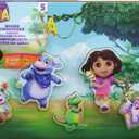 Spin Master Games Dora the Explorer Sound Puzzle | Chunky Wooden Dora Puzzle with Sounds From the Show, Place Character Pieces to Trigger Sound, 5 Puzzle Pieces, Ages 3 & Up