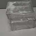 Set of 2 Stackable Storage Drawers - 6.7" Clear Plastic Drawer Storage, Acrylic Makeup Organizer, Desk Counter Cabinet Office Organizer, Bathroom Organizers and Storage (Modern/Set of 2)