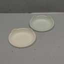 7 Ruby Road Anti Whisker Fatigue Cat Bowl, Set of 2 - Wide Food Bowls, Wet and Dry Shallow Food Dish, Small Cat Dishes for Indoor Cats, Cute Kitten Bowls Whisker Friendly & Relief, Non-Slip Plates (Mint Green and Cream)