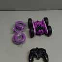 Remote Control Car, Rc Cars Stunt RC Car Toys New Upgraded Strip Lights and Headlights Girl Toys Double-Sided 360 Rotating 4WD Drift Truck for Boys Girls Birthday Gift (Purple)