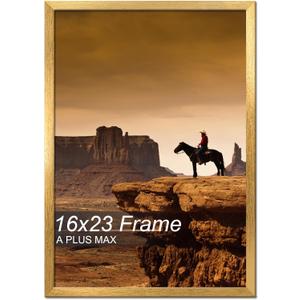A PLUS MAX 16x23 Picture Frame Gold Light Weight Wall Mount