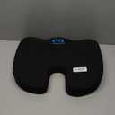 Everlasting Comfort Doctor Recommended Memory Foam Seat Cushion for Office Chairs & Car - Ergonomic Office Desk Accessories - Cushions for Tailbone Pain Relief, Sciatica (Black, Large) (01. Black Mesh)