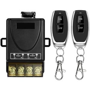 DieseRC 433Mhz Wireless Remote Control Switch AC 110V 120V 240V 220V 30A Relay Receiver with 2 Transmitters for Light Water Pump Household Appliances Farm Irrigation and Electrical Equipment