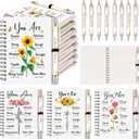 Colarr 12 Sets Christian Notebooks Bulk Christian Gifts for Women Pen and Notebook Gift Set Religious Prayer Journal for Woman Church Scripture Note books with Bible Verse Pens(You Are)