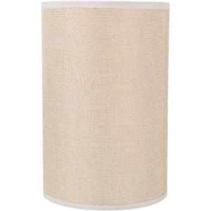 Angoily E27 Cloth Lampshade 7.87X5.11X5.11In Narrow Drum Light Cover Beige Linen Lamp Accessory for Home Office Wall Floor Ceiling Lamps