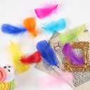 THARAHT 360pcs Colorful White Goose Feathers 3-5 inch Bulk for Crafting Dream Catcher Accessories Art Projects DIY Handmade Wedding Home Party Decorations Natural Feather