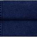 GLAMBURG 100% Cotton 2 Pack Oversized Bath Towel Set 28x55 Inches, Ultra Soft Highly Absorbant Compact Quickdry & Lightweight Large Bath Towels, Ideal for Gym Travel Camp Pool - Navy Blue