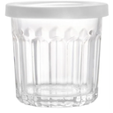 Glass Cups with Lids, 14oz Drinking Glasses, Glassware Set of 4, Glass Tumblers, Food Storage Jars