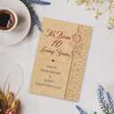 3 x Happy 10th Anniversary & Valentine's Day Card for Couples, 10 Years Together, Romantic Love Card for Husband/Wife, Heartfelt 10th Wedding Anniversary for Him Her
