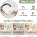 OstepDecor Washable Couch Cover for Dogs, Thick Pet Friendly Sofa Covers, Soft Couch Protector, Paw Cart Sofa Slipcovers, Cushion Protector for Leather, Sectional, Loveseat (27.6" x 47.2", White)