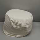 ZICOTO Beautiful Boucle Pouf Ottoman and Foot Rest - Elevate Your Living Room Decor with Lightweight Comfort and Charm - A Round Modern Foam Filled Foot Stool Perfect to Rest Your Feet (White)