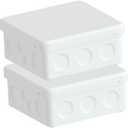 PolarPulse IP65 Waterproof Project Box with Screw less Cover, Outdoor Plastic Junction Box, Project Case for Garden Patio, Pcs 2 in 1 Pack White 3.5×3.5 Pack of 3