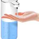 Automatic Liquid Soap Dispenser, Touchless Hand Soap Dispenser Rechargeable, Dish Liquid Soap Dispenser Electric for Bathroom Countertop, Kitchen and Commercial 12.85oz/380mL