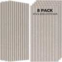 Acoustic Panels, 8 Pack Soundproof Panels,47.2”x23.6”x0.72”,Camel, 8PCS