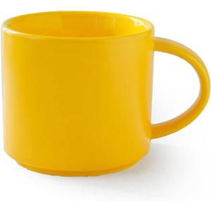 ZaH 14oz Coffee Mug Ceramic Solid Color Mugs Home Office Tea Cup - Dishwasher Washing Microwave Heating (Yellow)