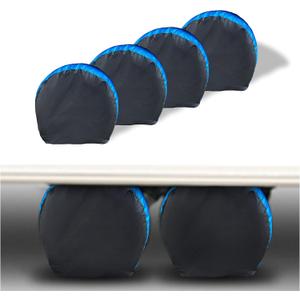 MORNYRAY Tire Covers 4 Pack,Waterproof Anti-UV Snow Sun Rain Tire Covers for RV,Truck, SUV, Trailer, Camper.