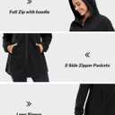 MoFiz Women's Long Fleece Zip Up Hoodies Long Sleeve Full Zip Soft Warm Polar Fleece Jacket Coat with Pocket for Fall Winter (Black, L)