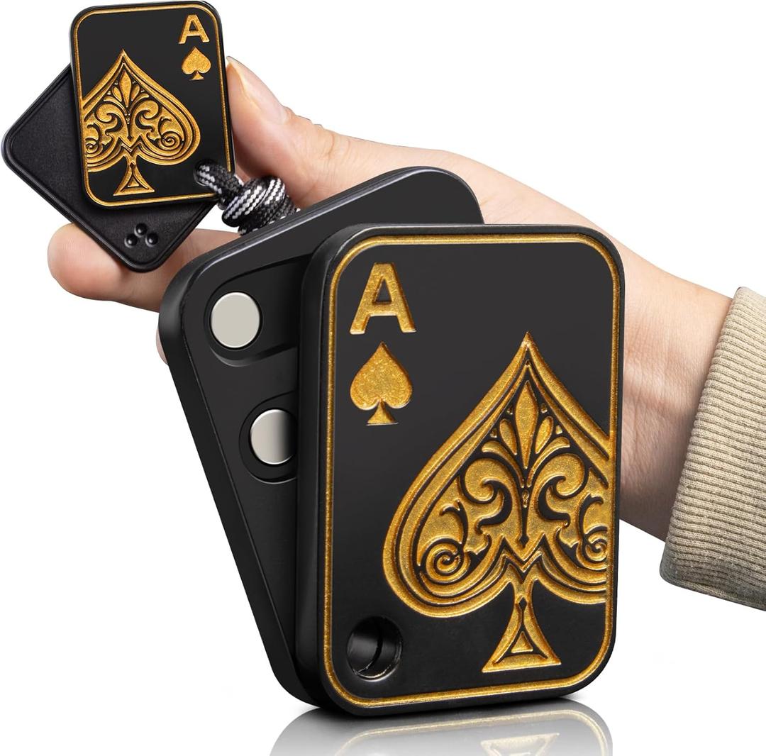 Fidget Toys Adults - Pendants Magnetic Fidget Slider to Relieve Stress, Tension, Anxiety - Improve Focus - Find Inspiration Portable Design (Black)