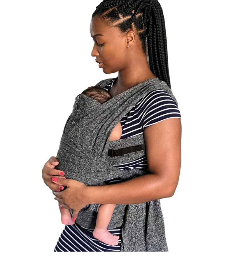Boppy ComfyFit Adjustable Baby Carrier, 8-35lbs, Heathered Gray, Hybrid Carrier, Newborn to Toddler with Adjustable Straps & Comfort of A Baby Wrap