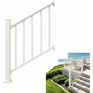 2FT White Deck Railing Kit for Deck, Porch, Patio & Balcony