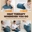 Graphene-Infused Instant Heating Pad with 3M Thinsulate, Ergonomic Weighted Heating Pad for Neck and Shoulders and Back, Heated Neck Wrap w/ 6 Heat Options 4 Auto Timer, Christmas Gifts for Women Men (22''x18'' Blue)