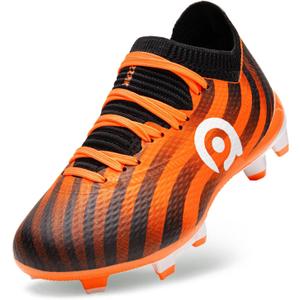 AMZZPIK Kids Soccer Cleats for Little/Big Kid Size 11C-6Y Youth Professional Cleat for Boys and Girls (Black)