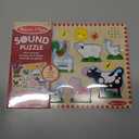 Melissa & Doug Farm Animals Sound Puzzle - Wooden Peg Puzzle with Sound Effects (8 pcs)