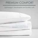 SlumberWell 4 Piece Sheet Set Queen Size, 100% Egyptian Cotton, 12 Inch Deep Pocket, Breathable Cooling & Super Soft Hotel Bed Sheets, White Solid