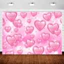 Pink Heart Early 2000s Backdrop Y2K Party Decorations,90s Old School Backdrops for Glamour Photoshoot Women 18th 30th Birthday Banner Background Girls Kids Portrait Selfie Props 10x7ft