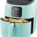 Dash Tasti-Crisp Digital Air Fryer 2.6 Quart Small Compact Mini Air Fryer for French Fries, Nuggets & More, 1-2 People, Auto Shut Off, Adjustable Temp, Dishwasher Safe Parts - Aqua