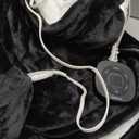 Bedsure Electric Blanket Queen Size - Dual Control Heated Blanket Queen, Fast Heating with 10 Time Settings & 10 Heat Settings, Warm Gift for Grandma (84x90 inches, Black)