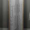 YWMZYKJGS The 10 Commandments Bible Verse Wall Art Decor 40"×15" Christian Ten commandments God Jesus Prayer Religious Saying Sign Rustic Inspirational Catholic Scripture Wood Framed Hanging (Wood)